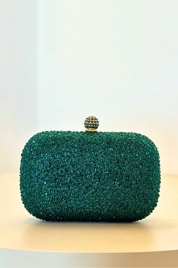 Mini Capsule Clutch - Emerald Green