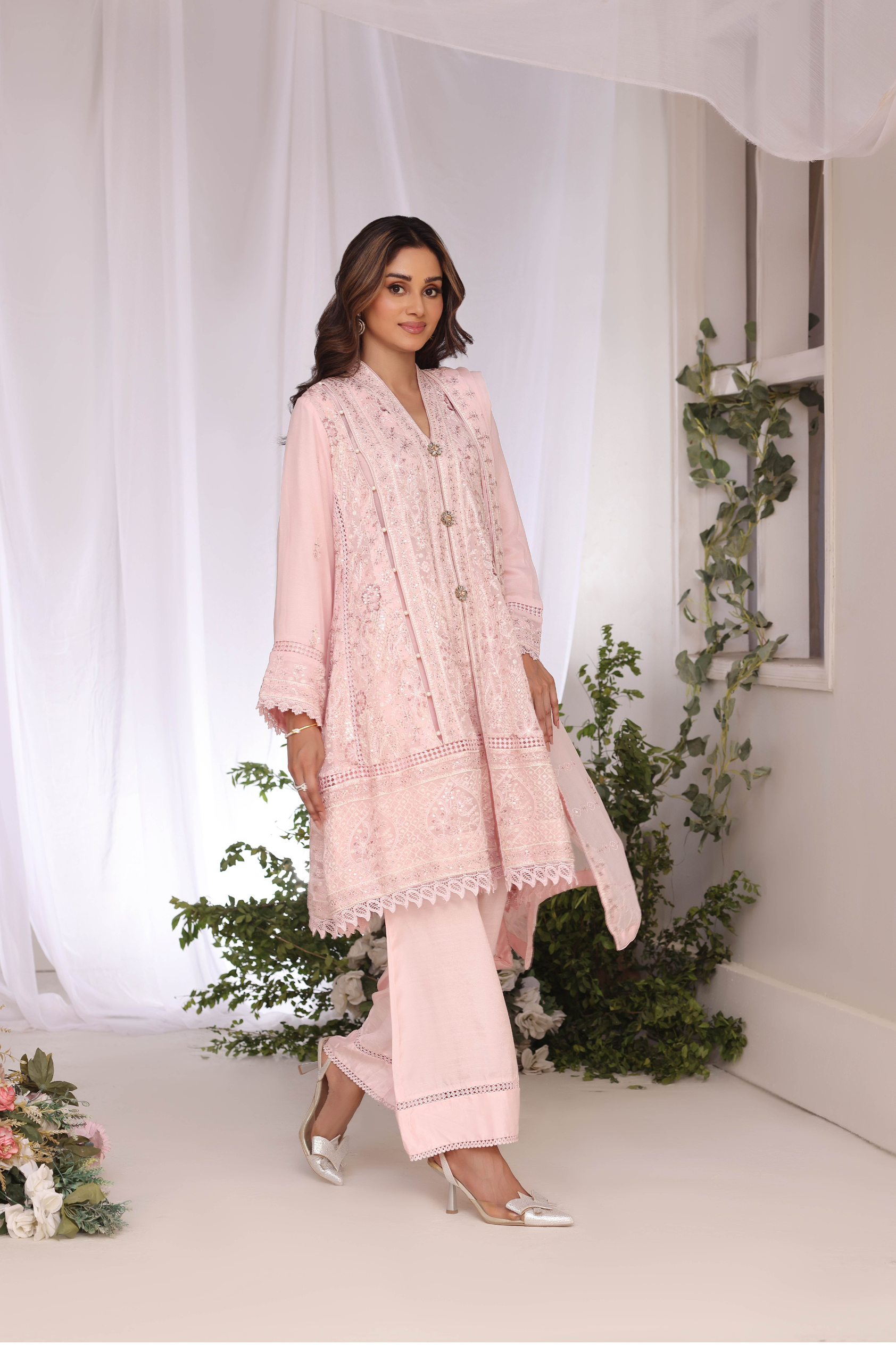 Short Freya 3 Piece Set - Peony