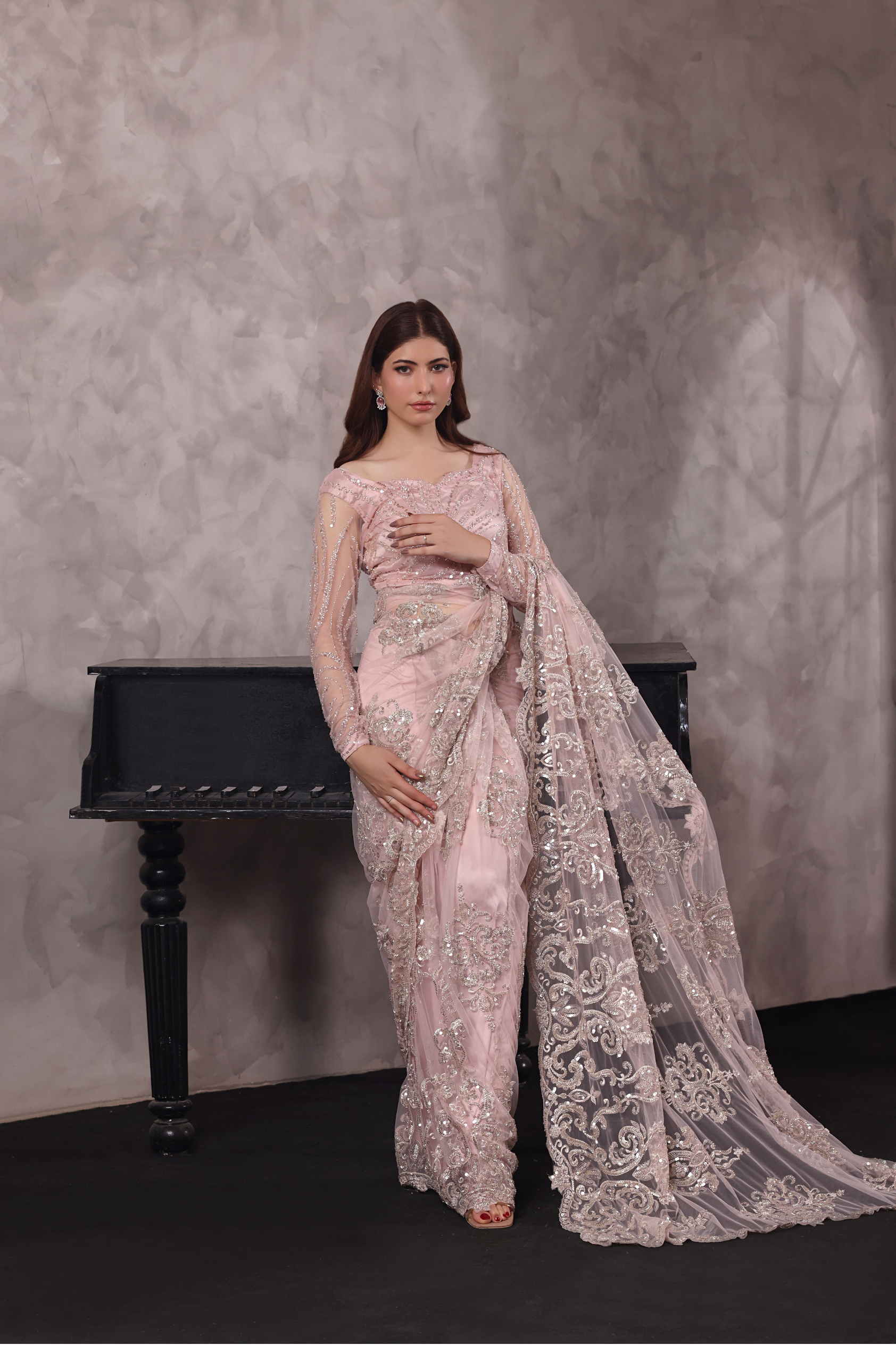 Ameena Saree Pink