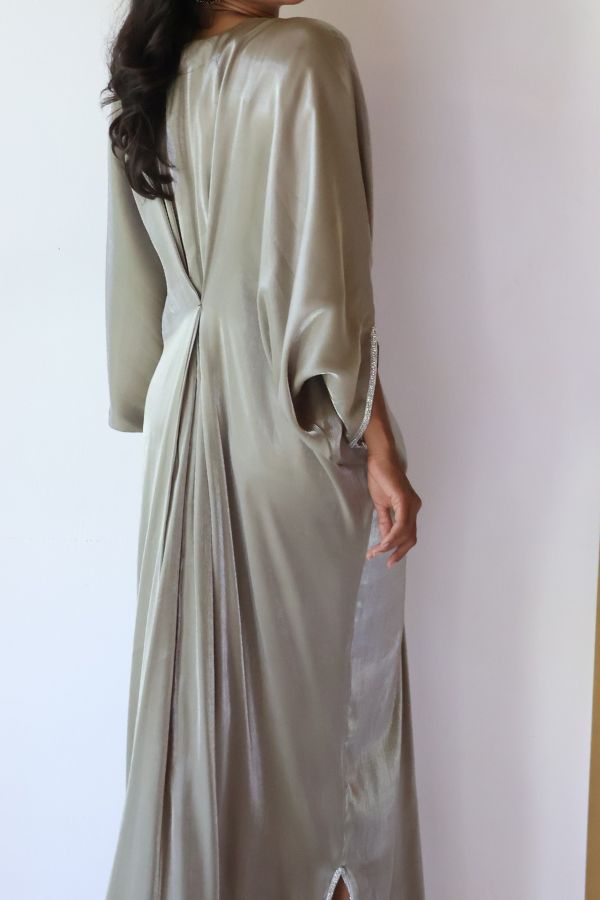 Kahali Embroidered Kaftan - Mint