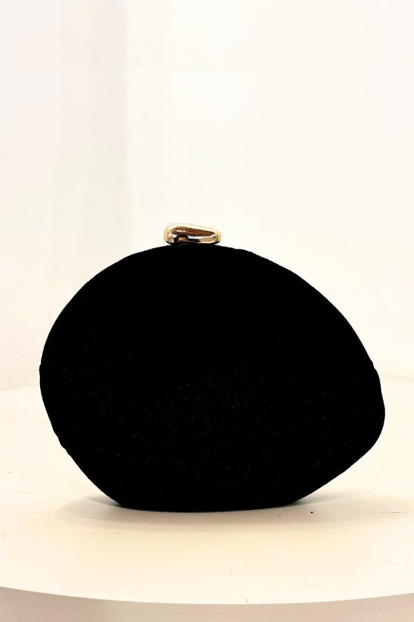 Round Velvet Clutch