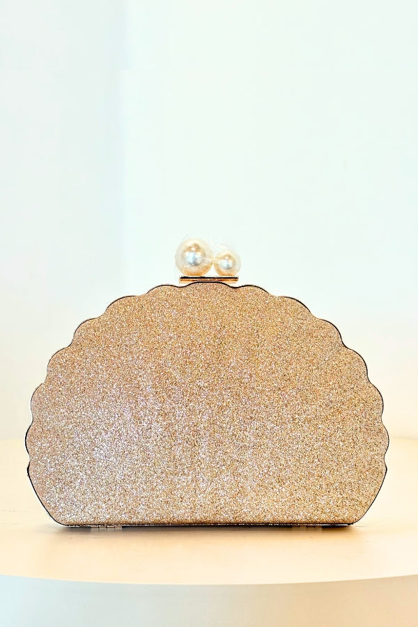 Seashell Clutch - Dull Gold