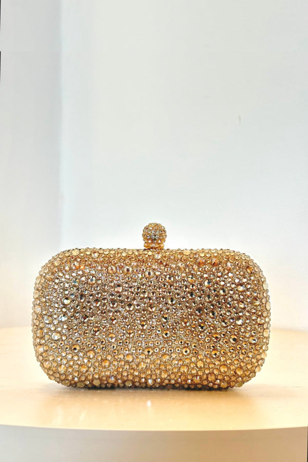 Mini Capsule Clutch - Champagne and Dull Gold