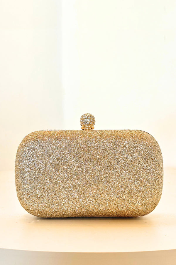 Mini Capsule Clutch - Champagne and Dull Gold