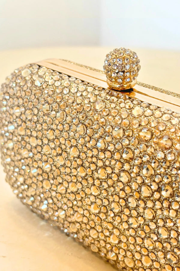 Mini Capsule Clutch - Champagne and Dull Gold