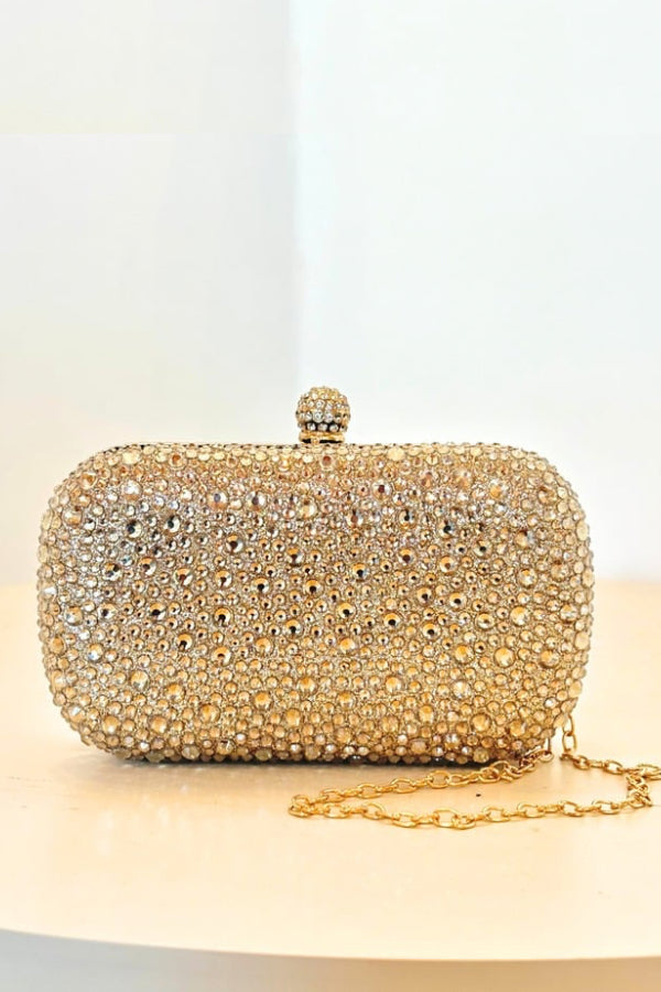 Mini Capsule Clutch - Champagne and Dull Gold