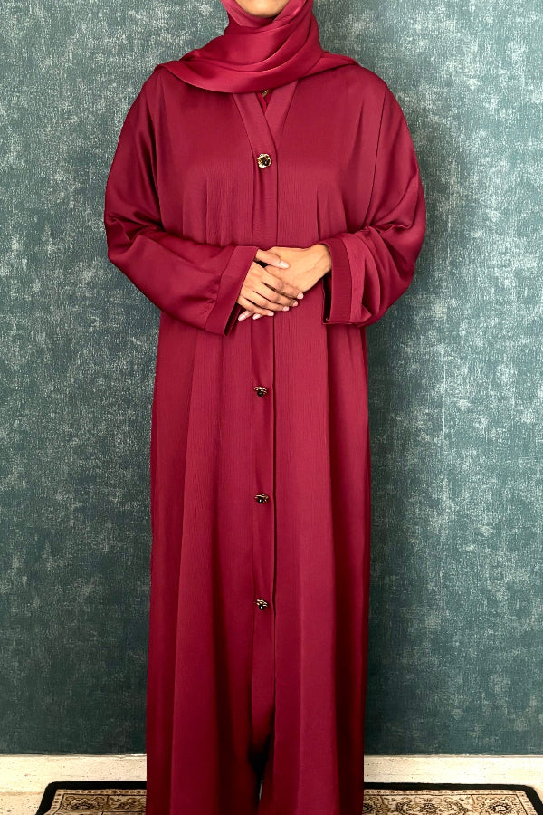 Nafasat Abaya - Maroon
