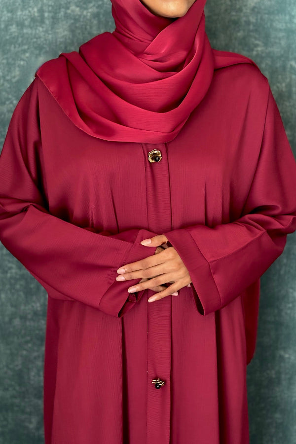 Nafasat Abaya - Maroon