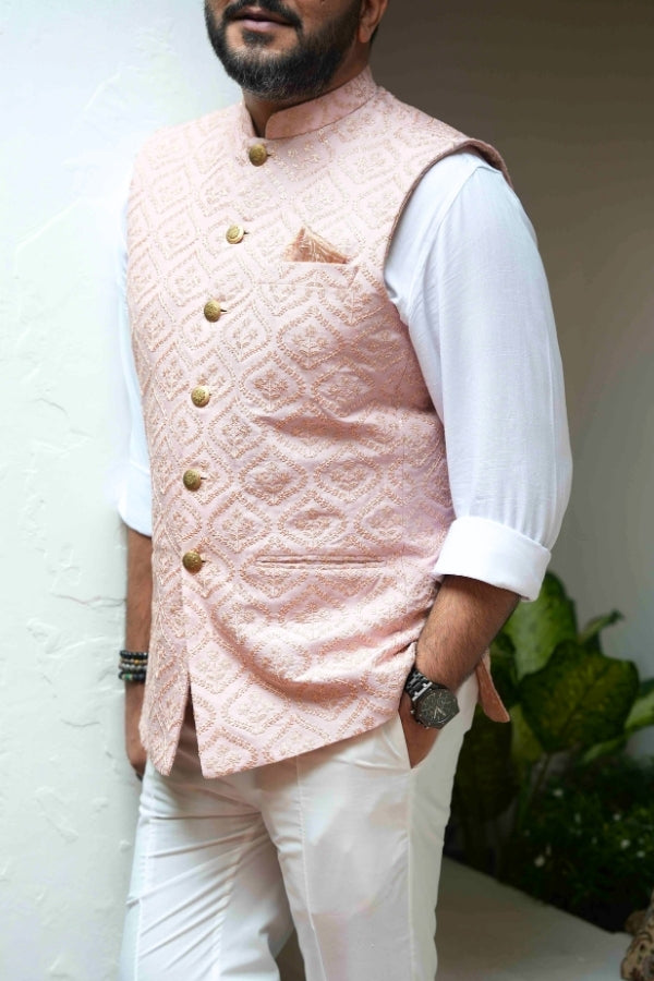 Zahid Printed Waistcoat